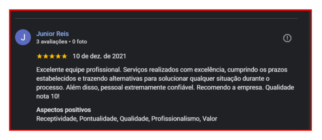 avaliaÇÕes junior reis